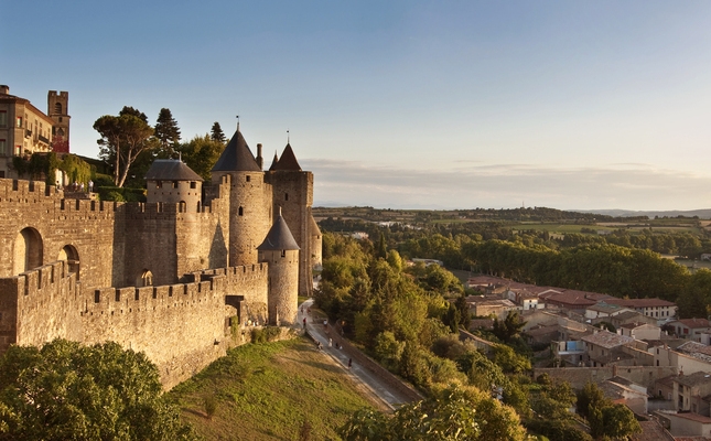 La ‘cité’ de Carcassona, amb la muralla i les torres de guaita