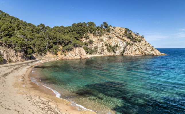 La cala Giverola, a Tossa de Mar