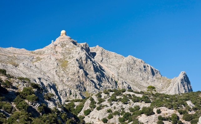 Vista del puig Major, el cim de la serra de Tramuntana i de Mallorca