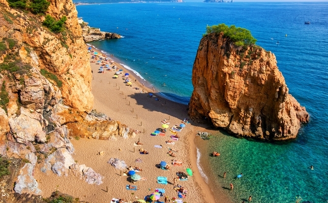 Imatge aèria de la platja de l’Illa Roja