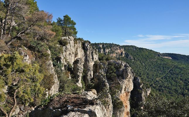 Els cingles de Mont-ral, un dels espais naturals per on passa la ruta ‘El Brogit de la Vall’