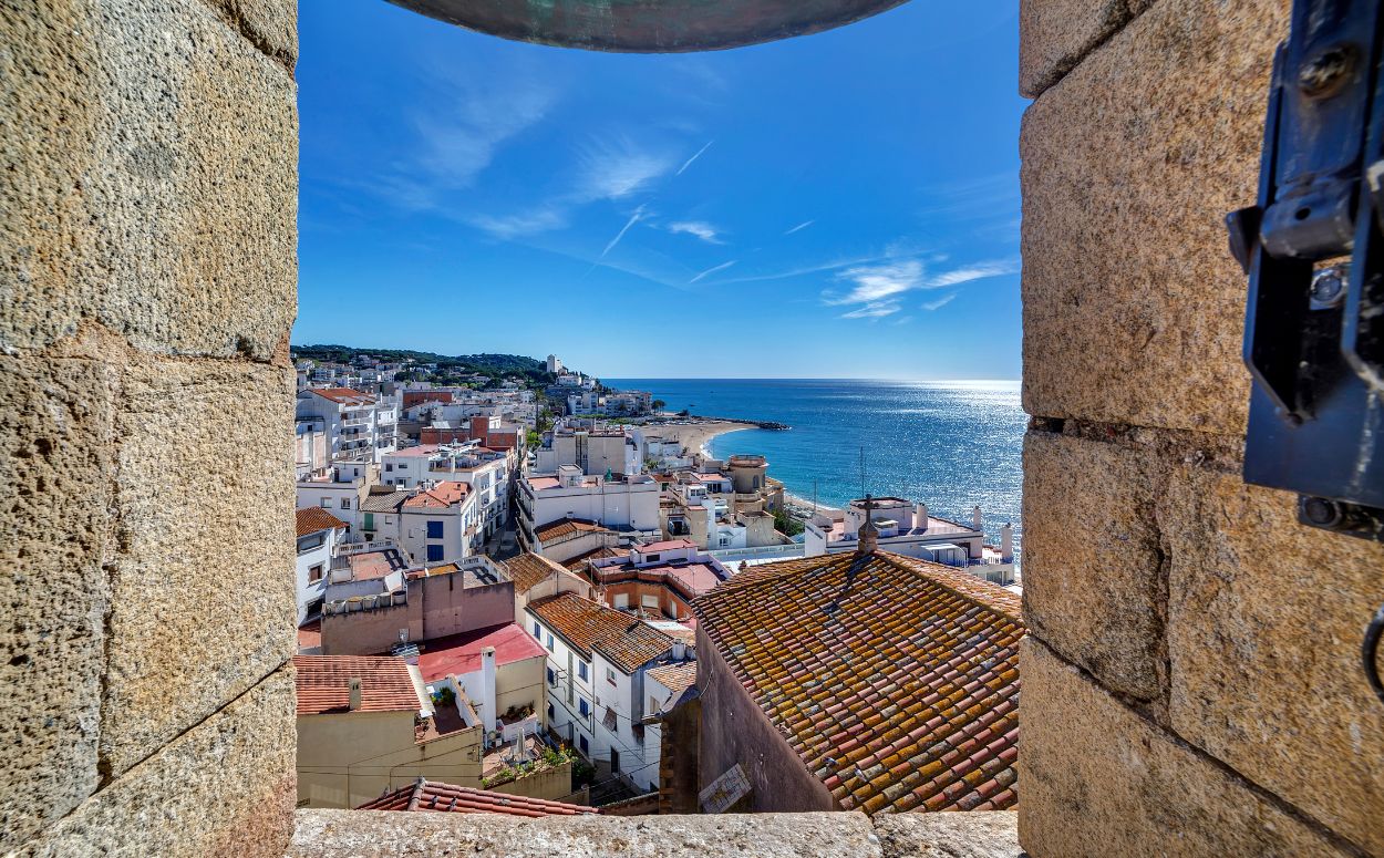 Sant Pol de Mar des del campanar de l'església de Sant Jaume.