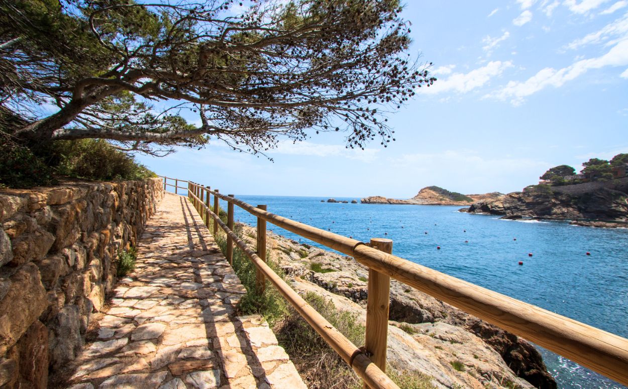 Camí de ronda a la platja d'Aiguablava, a Begur