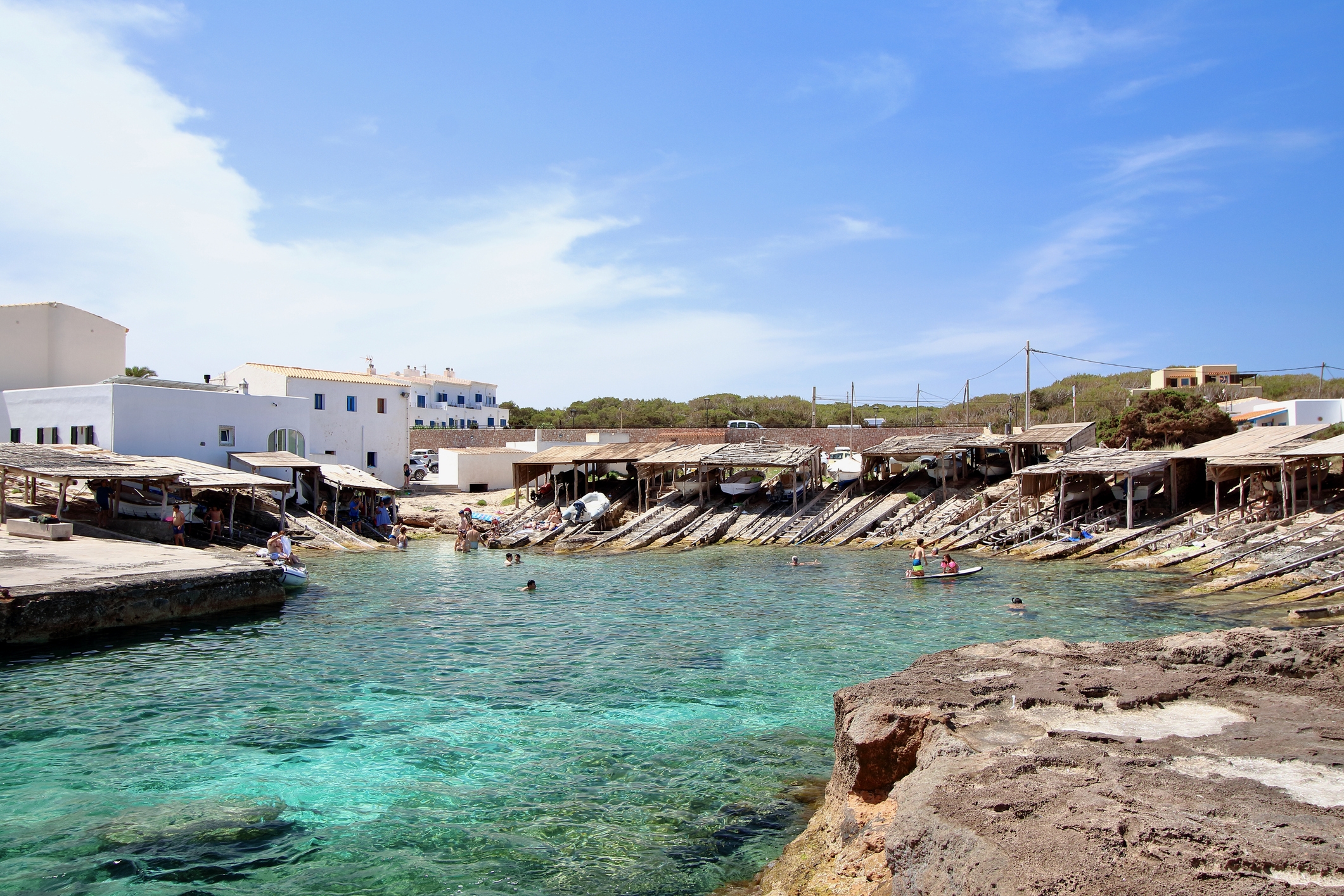 El nucli de Es Caló, a Formentera