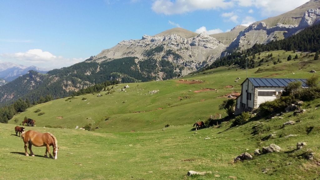 El refugi de Prat d’Aguiló, a les faldes de la serra del Cadí