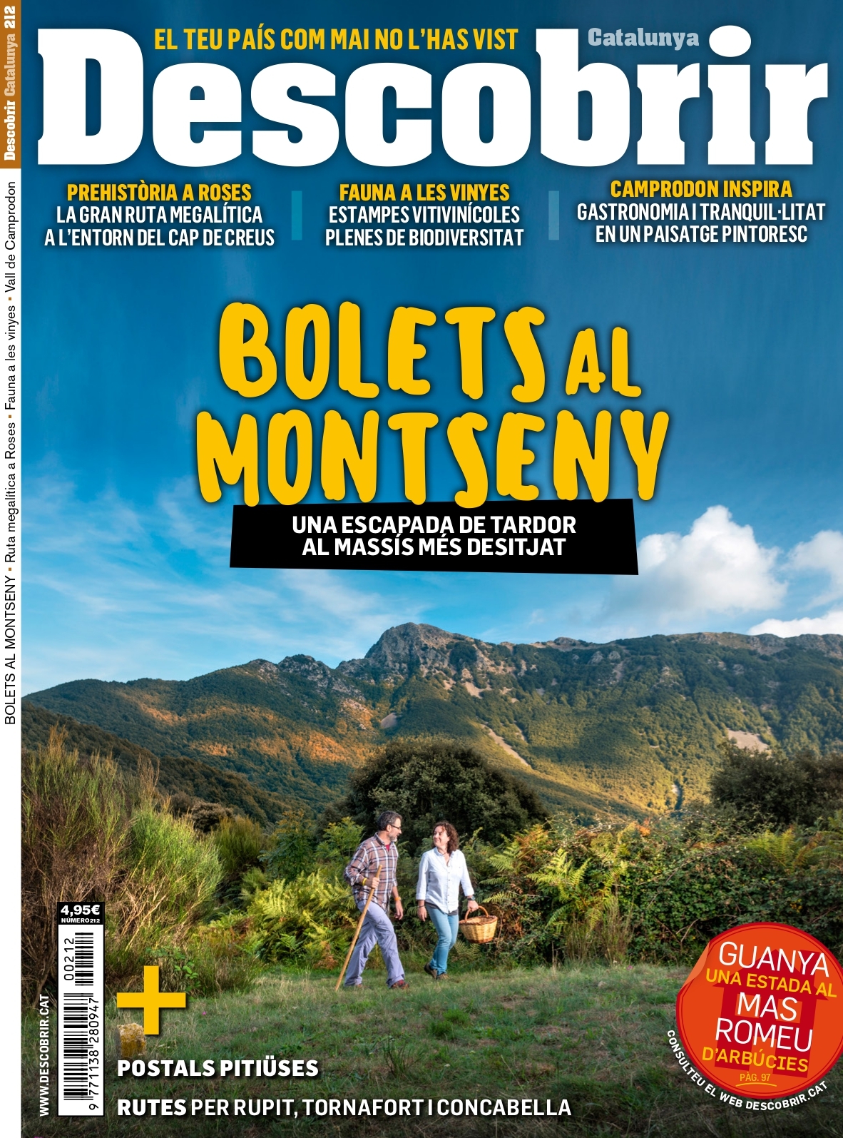 Portada Bolets al Montseny - Descobrir 212