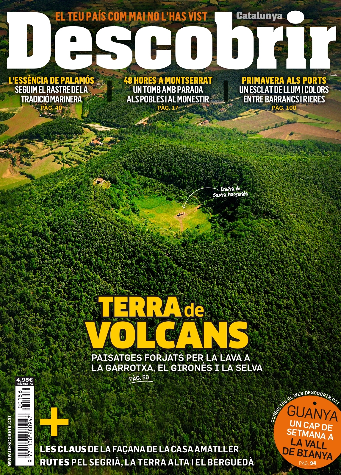 Portada Terra de volcans - Descobrir 156