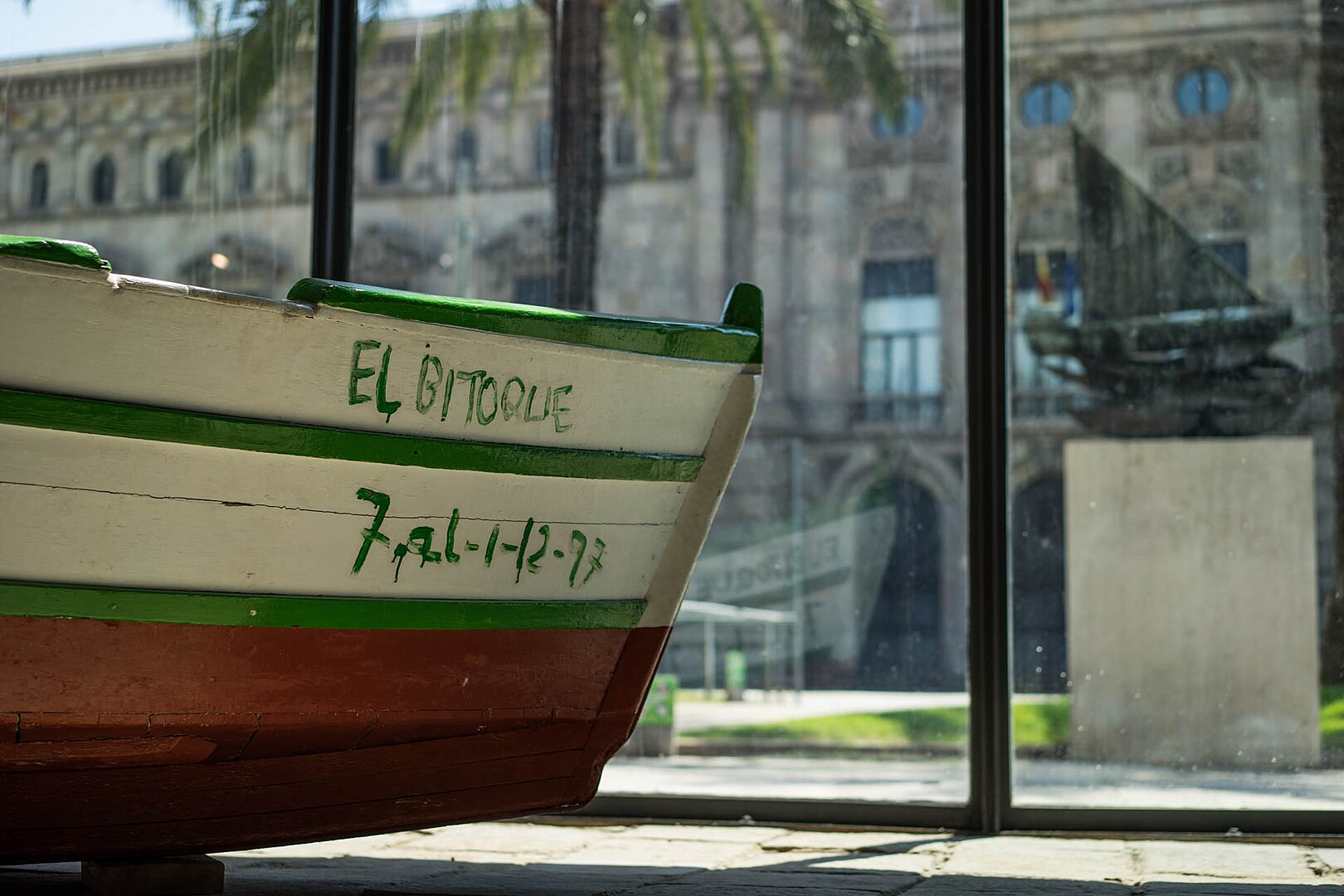 Detall d'una embarcació de la col·lecció del Museu Marítim de Barcelona