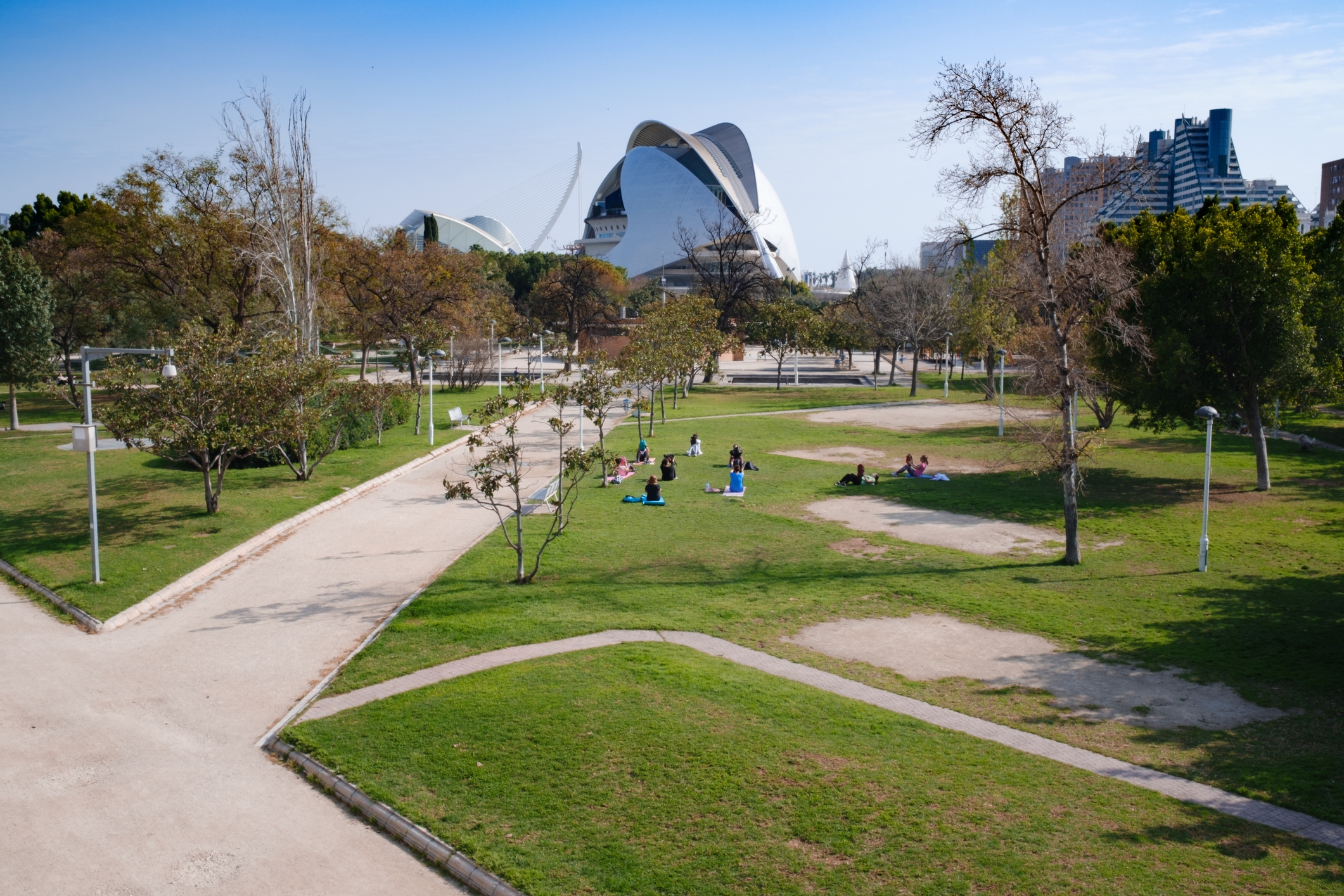 Estampa del jardí del Túria a València.